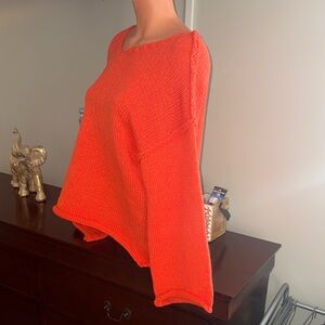 SHEIN Orange Off-the-Shoulder Sweater